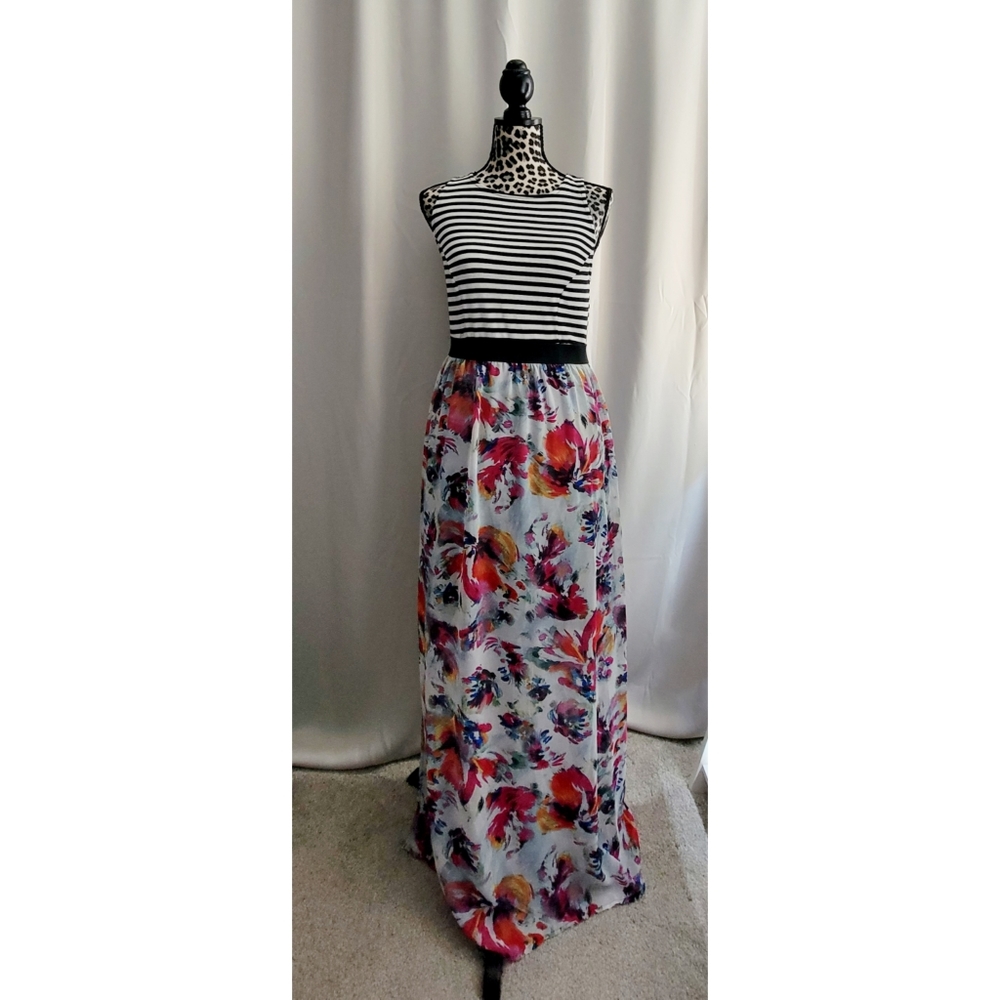 2 for $25! Striped top and floral maxi dress
